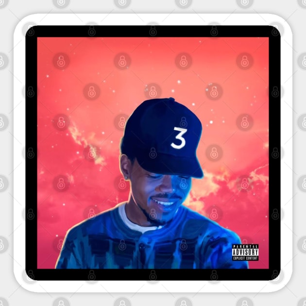 Chance the Rapper Coloring Book T-Shirt Sticker by kelmyster88